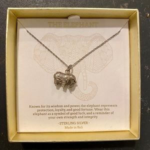 Sterling silver elephant necklace